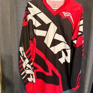 Black and Pink Graphic Long Sleeve Jersey